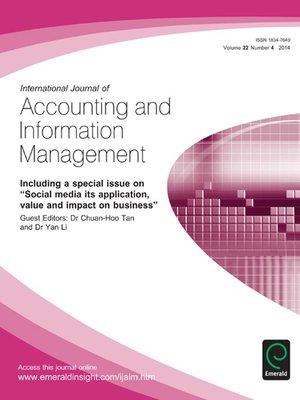 cover image of International Journal of Accounting and Information Management, Volume 22, Issue 4